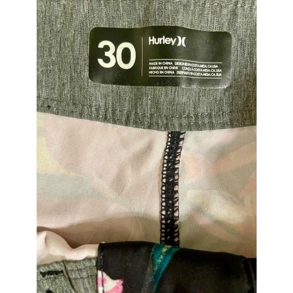 Size S Men's Hurley Phantom Floral Board Shorts Swim Trunks Size 30 Black Pink - Picture 3 of 6